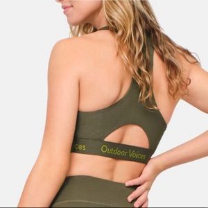 NEW Outdoor Voices Doing Things Bra in Vine Green